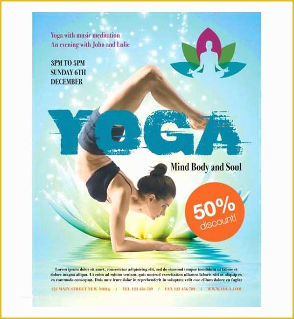 Yoga Flyer Template Word Free Of 27 Fitness Flyer Designs & Examples Psd Ai Vector Eps