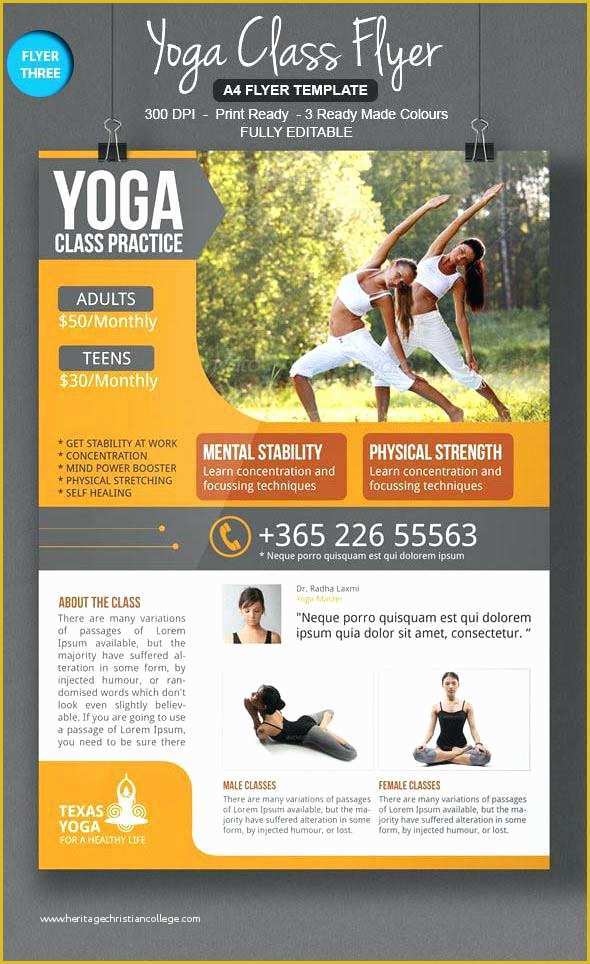 Yoga Flyer Template Word Free Of Class Flyer Template Yoga Free Reunion – Baomoidayfo