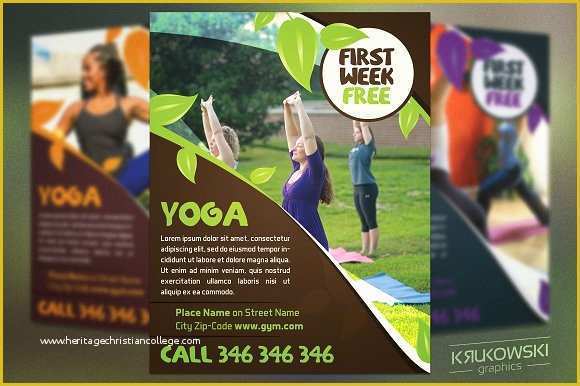 Yoga Flyer Template Word Free Of Close to Nature Yoga Flyer Template Flyer Templates