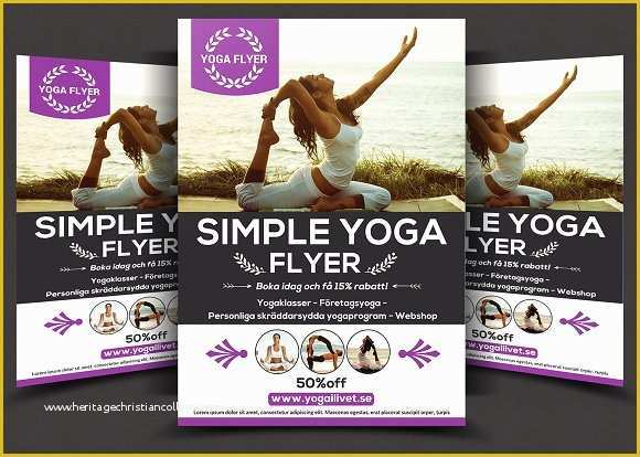 Yoga Flyer Template Word Free Of Simple Yoga Flyer Flyer Templates Creative Market