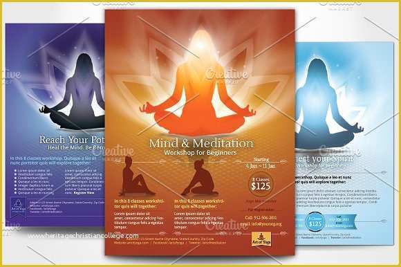 Yoga Flyer Template Word Free Of Simple Yoga Meditation Flyers Flyer Templates On