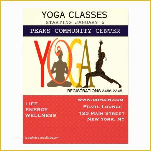 Yoga Flyer Template Word Free Of Yoga Custom Flyer