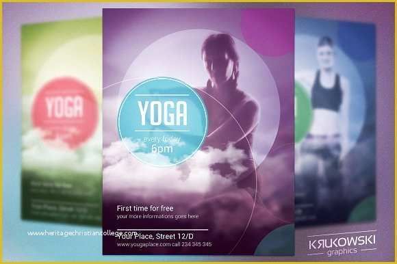Yoga Flyer Template Word Free Of Yoga Flyer Template Flyer Templates Creative Market