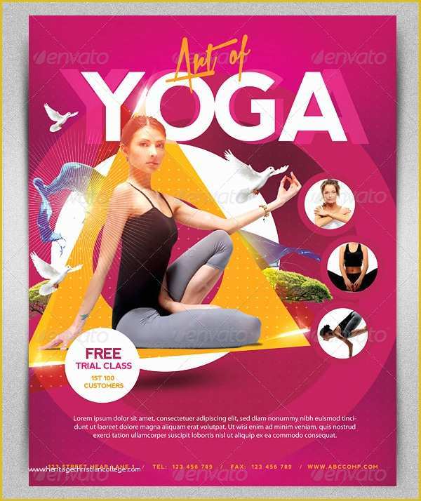 Yoga Flyer Template Word Free Of Yoga Flyer Template Planet Flyers