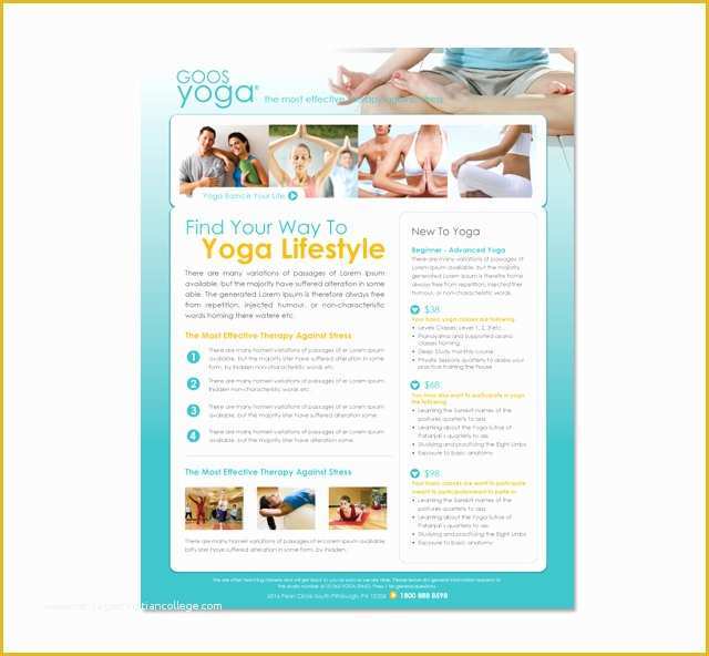 Yoga Flyer Template Word Free Of Yoga Studio Flyer Template