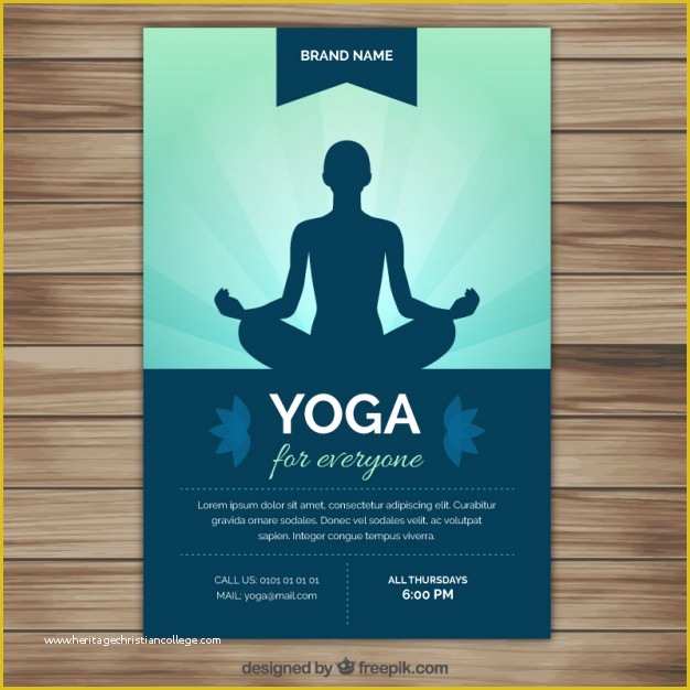 Yoga Flyer Template Word Free Of Yoga Vectors S and Psd Files