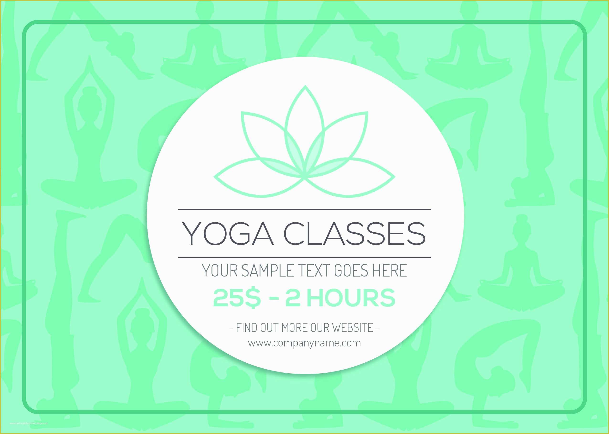 Yoga Poster Template Free Of 20 Distinctive Yoga Flyer Templates Free for Professionals