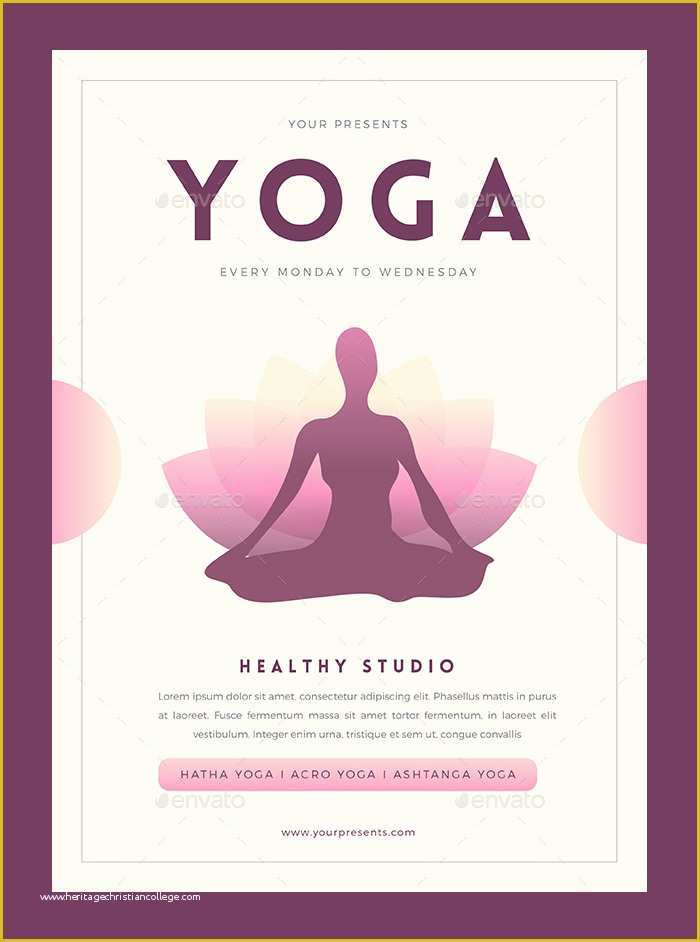 Yoga Poster Template Free Of 23 Yoga Flyer Psd Templates Free &amp; Premium Designyep