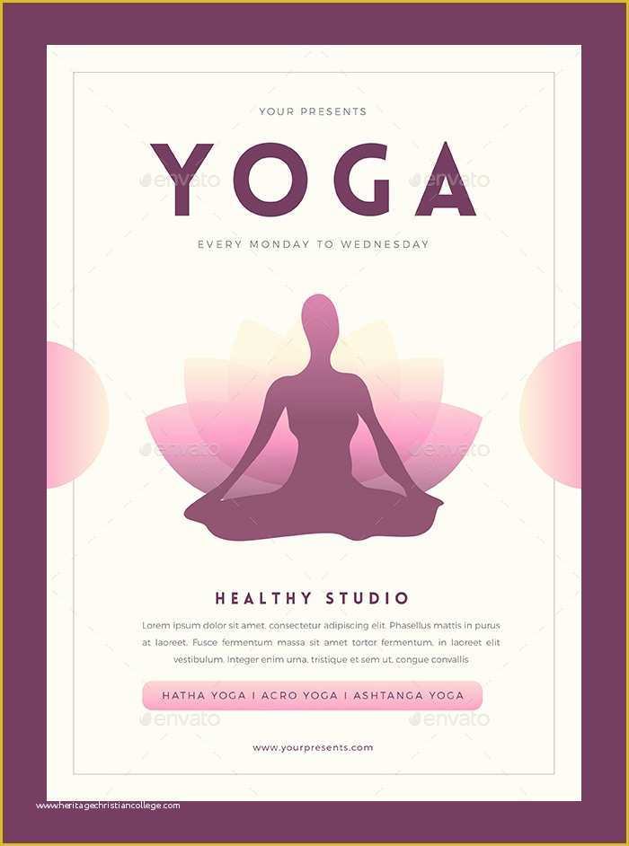 Yoga Poster Template Free Of 23 Yoga Flyer Psd Templates Free & Premium Designyep