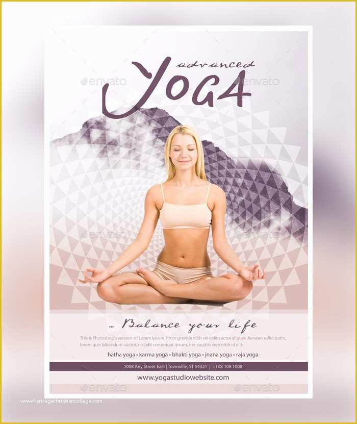 Yoga Poster Template Free Of 23 Yoga Flyer Psd Templates Free & Premium Designyep