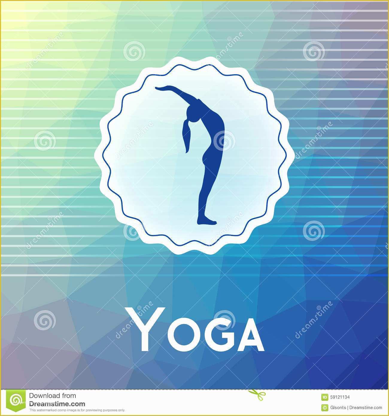 Yoga Poster Template Free Of Name Yoga Studio A Modern Polygonal Background