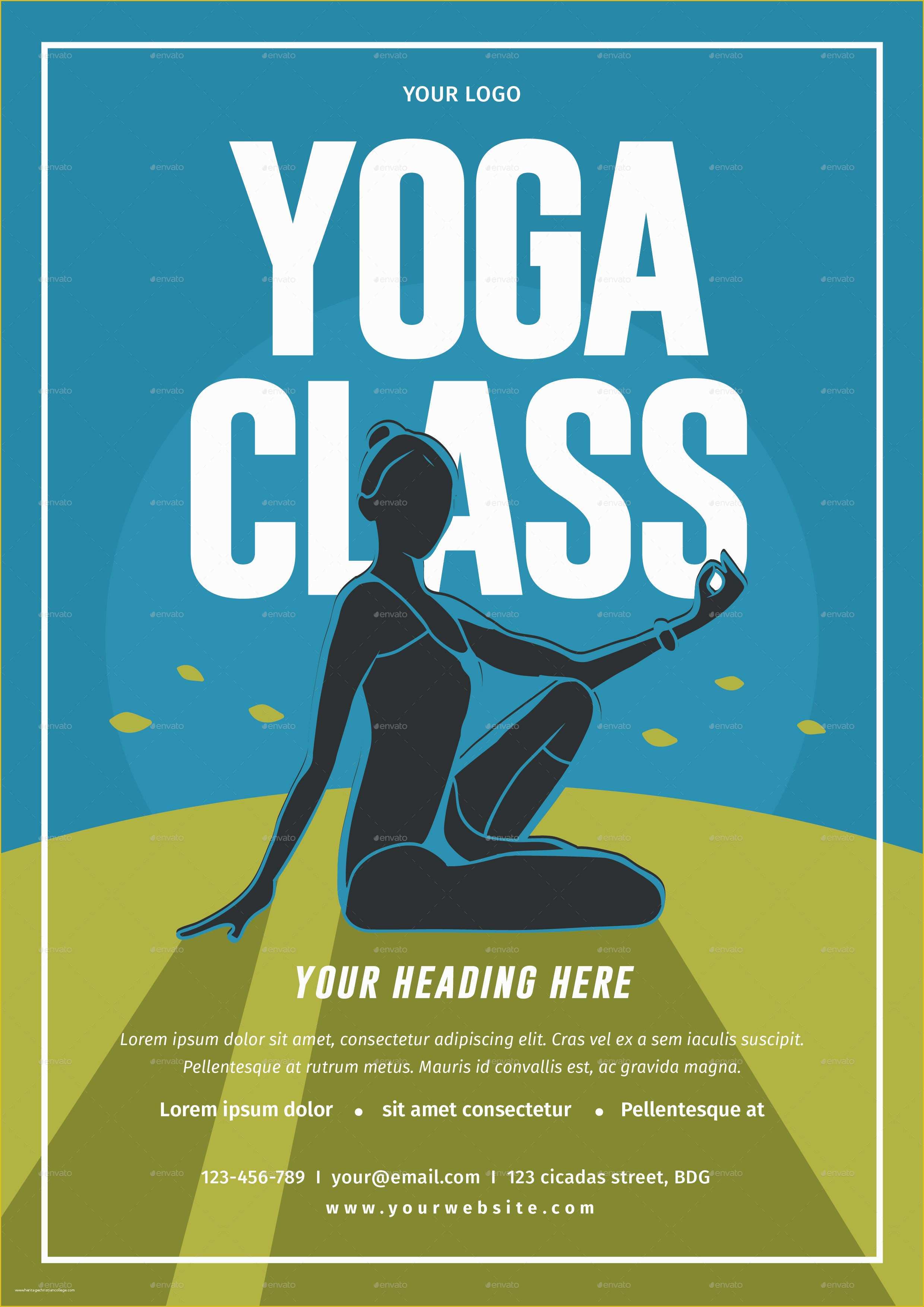 Yoga Poster Template Free Of Yoga Class Flyer by Lilynthesweetpea