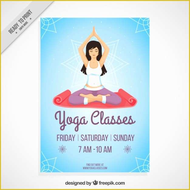 Yoga Poster Template Free Of Yoga Classes Poster Vector