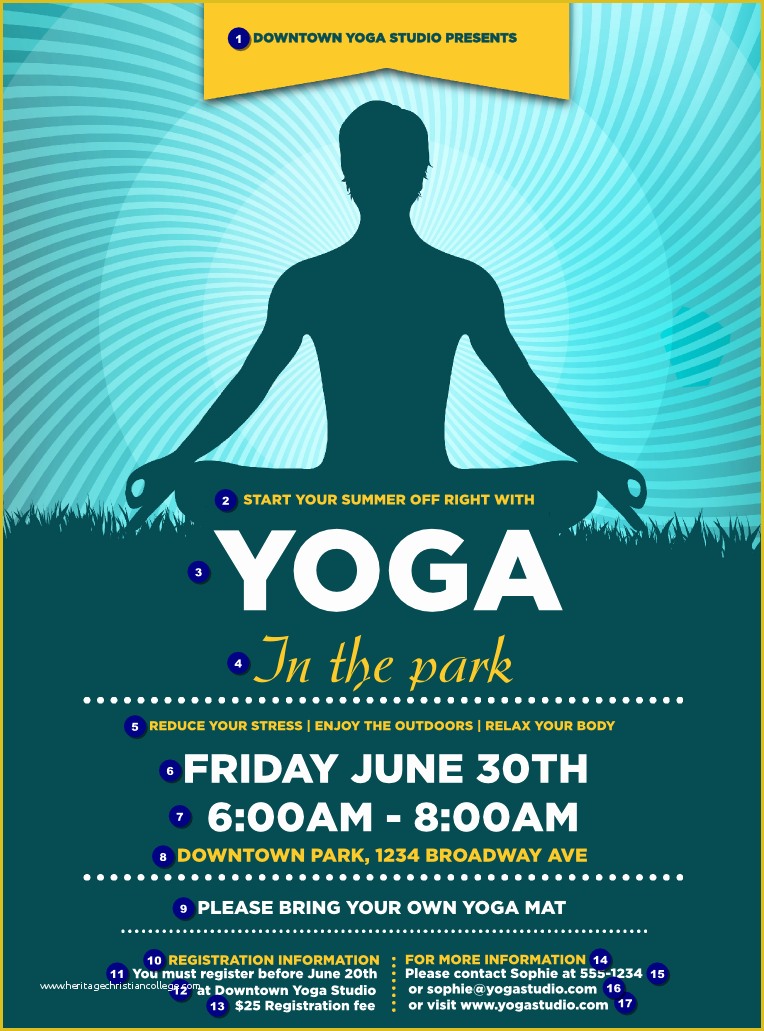 Yoga Poster Template Free Of Yoga Meditation Flyer