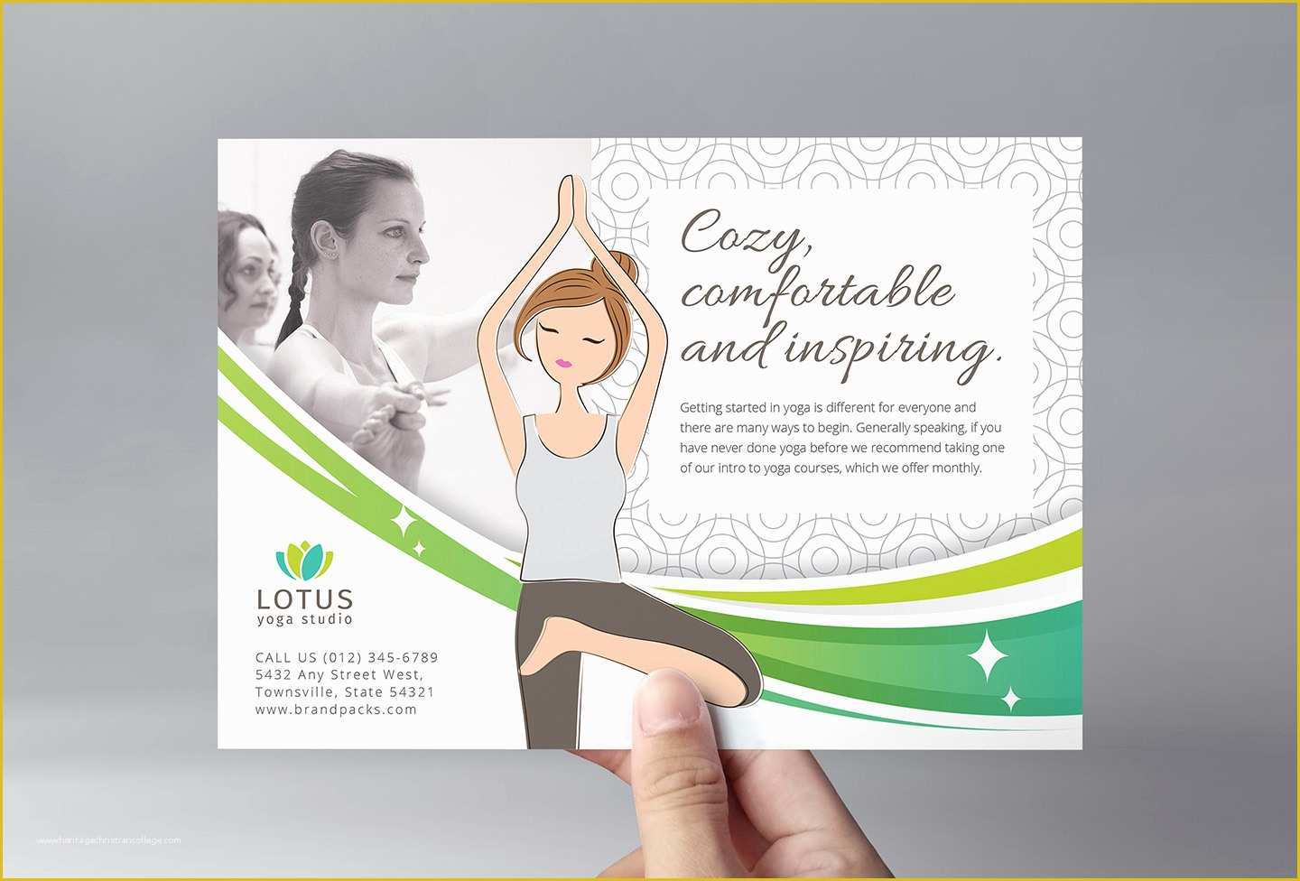 Yoga Poster Template Free Of Yoga Studio Flyer Template In Psd Ai & Vector Brandpacks