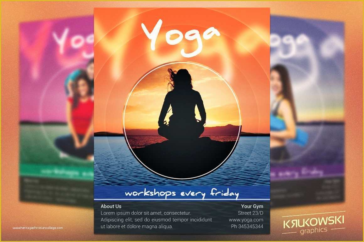 Yoga Poster Template Free Of Yoga Workshops Flyer Template Flyer Templates Creative