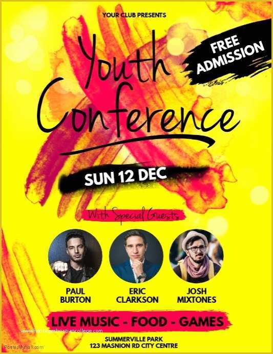 Youth Group Flyer Template Free Of Youth Conference Flyer Template