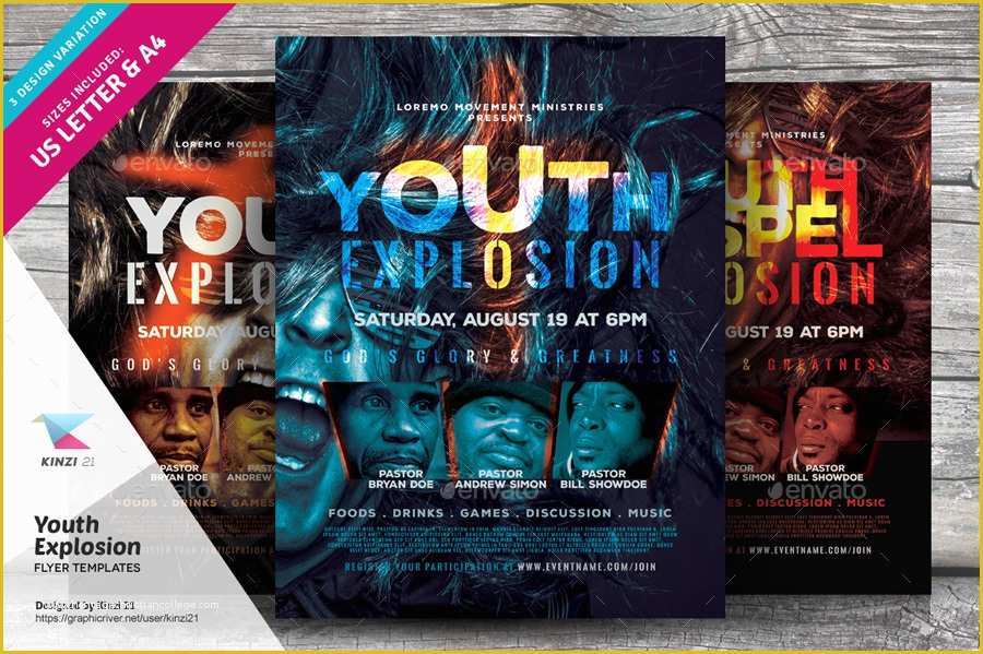 Youth Group Flyer Template Free Of Youth Explosion Flyer Templates by Kinzi21
