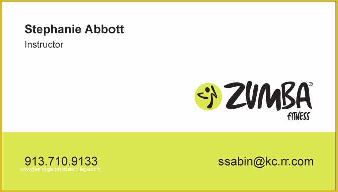 Zumba Business Card Template Free Of the Gallery for Zumba Templates