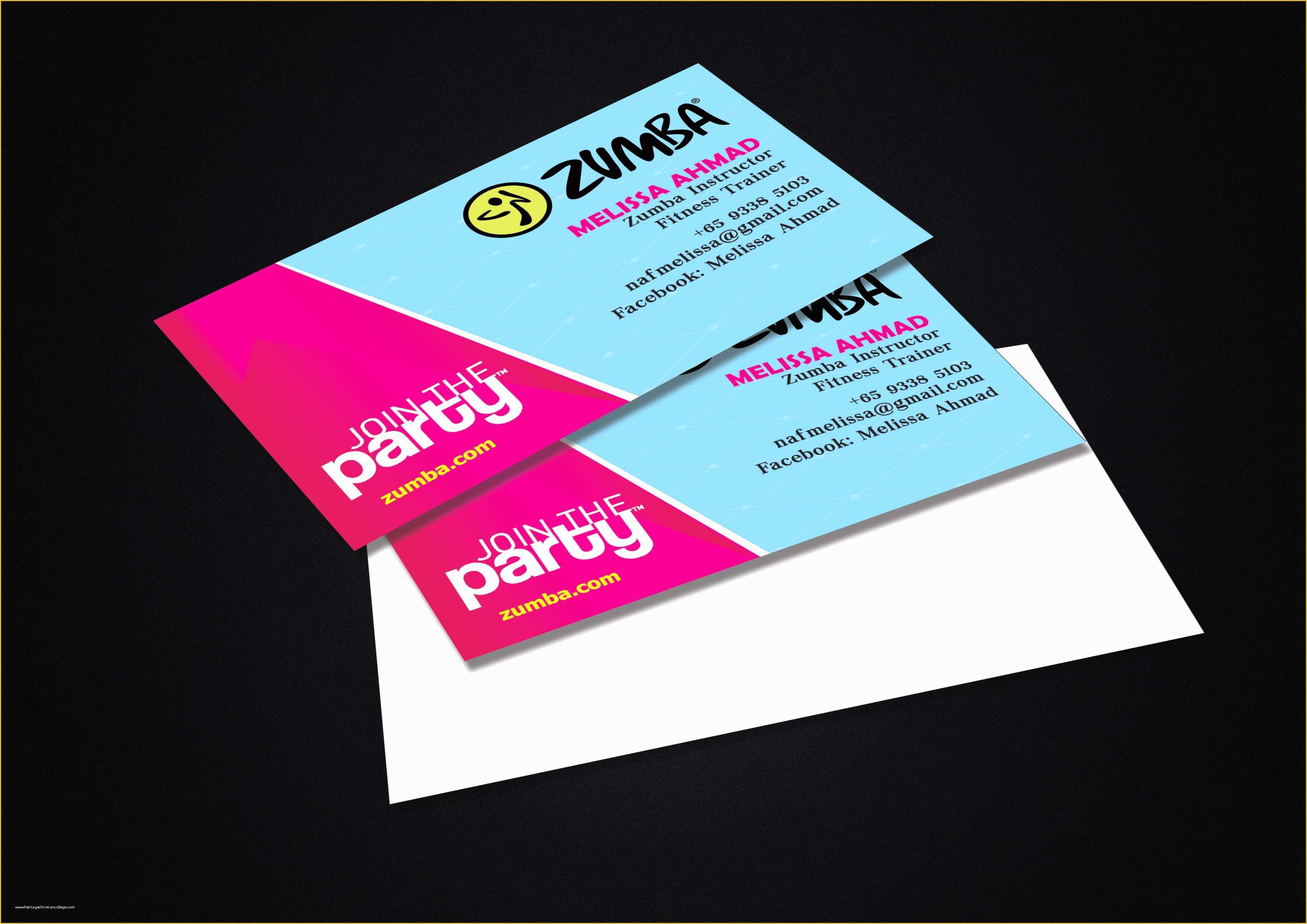 Zumba Business Card Template Free Of Tupperware Business Cards