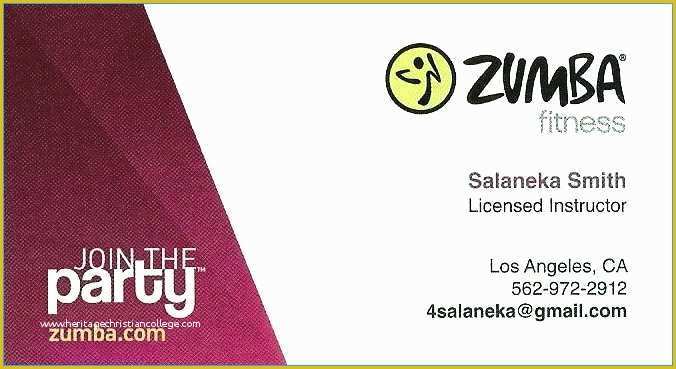 Zumba Business Card Template Free Of Zumba Business Card Template Free Marvelous Zumba Fitness